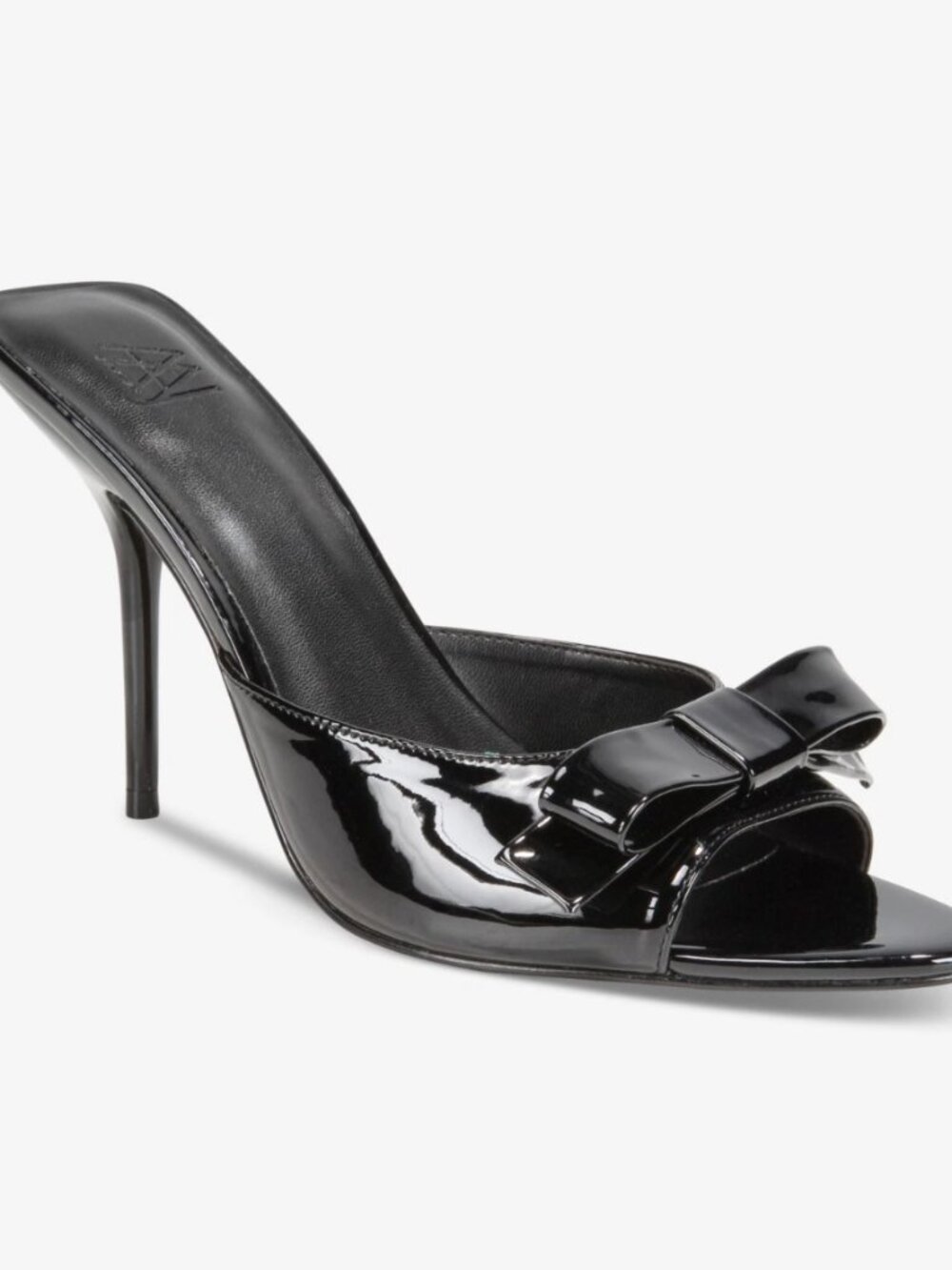 Aaj by Aminah Giselle Bow Mule Dress Sandals Black Size 9.5 M NWT